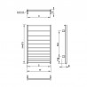 Grzejnik łazienkowy Atut AU (Enix) - rysunek techniczny