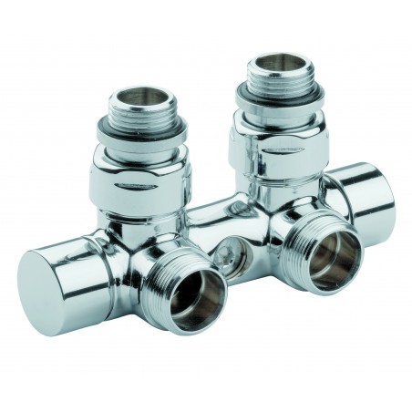 Blok przyłączeniowy kątowy chrom 1/2"GZ