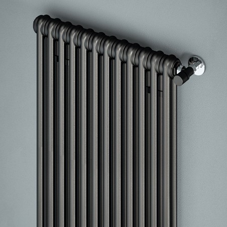 Grzejnik dekoracyjny Tesi 2 w kolorze Czarny Grafitowy Mat